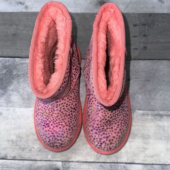 UGG Classic II Pink‎ Dot Boots Sz US12 - Picture 8 of 12